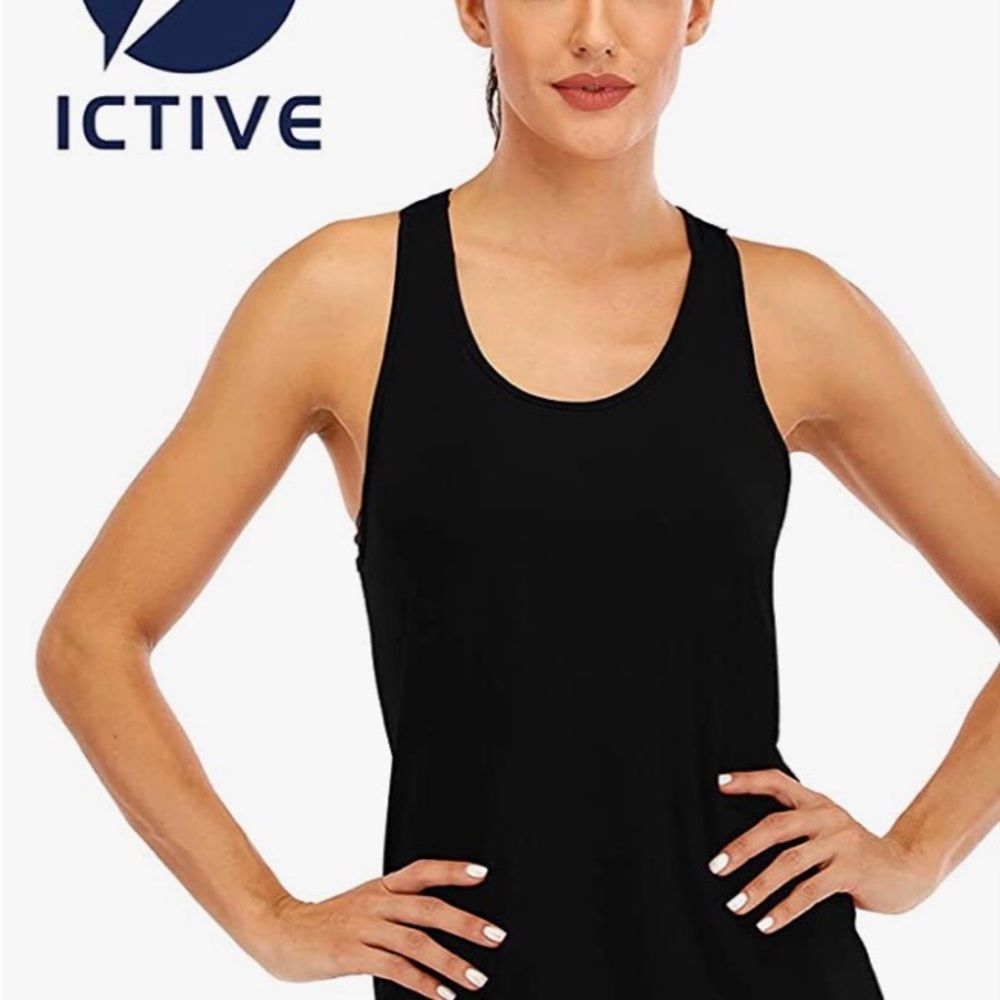 NWT ICTIVE Women’s Cross Backless Workout Top for women racer back tank top